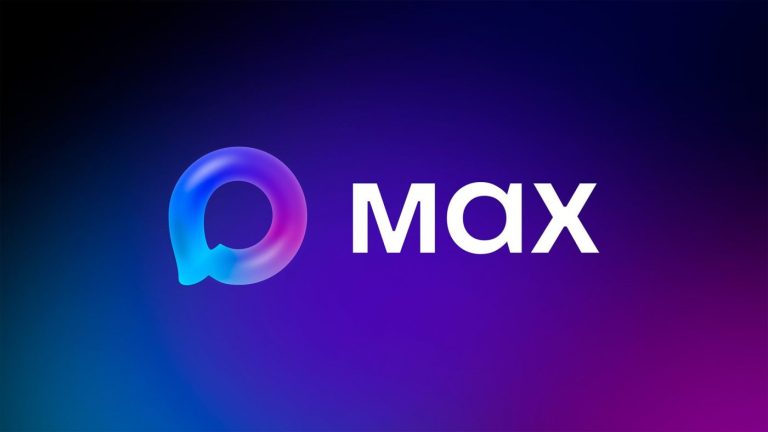 Логотип Макс на синем фоне для статьи про продвижение канала